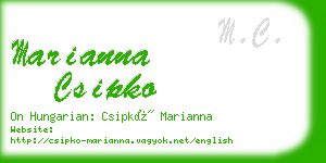 marianna csipko business card